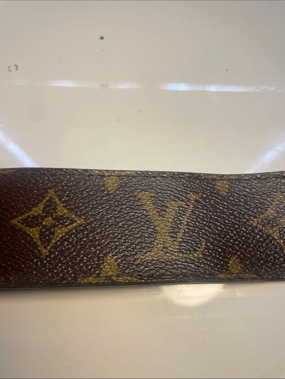 Louis Vuitton Monogram Wall Strap in Black and Brown leather men’s